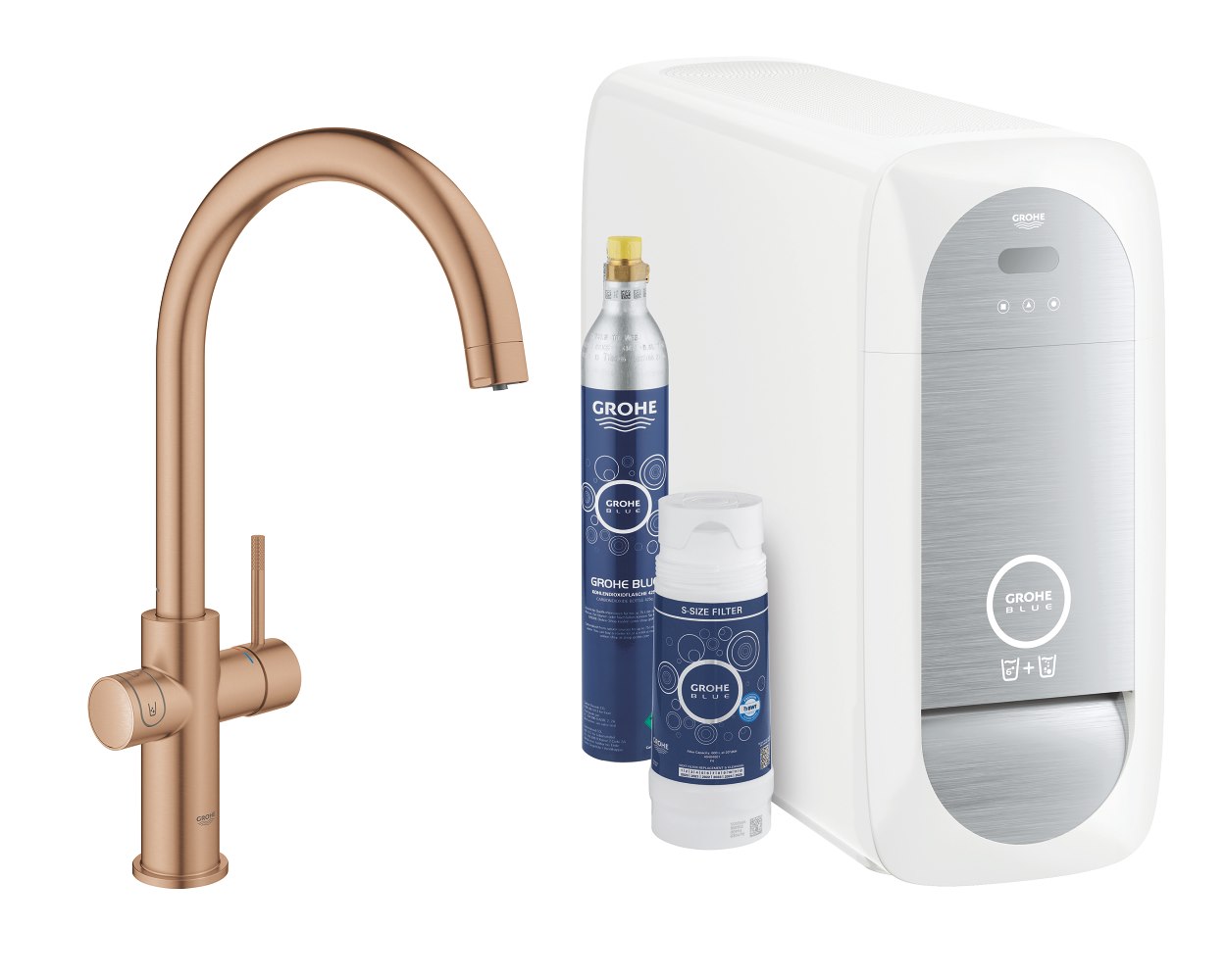 GROHE BLUE HOME ZESTAW START. WYLEWKA C-SPOT MIEDŹ