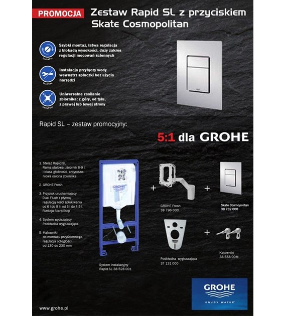 GROHE RAPID SL 5w1 STELAZ WC SKATE COSMO FRESH