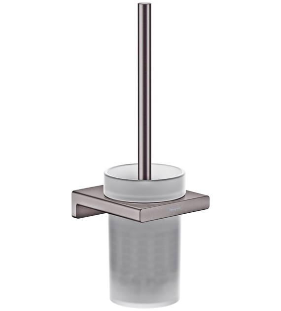 ADDSTORIS POJEMNIK ZE SZCZOTKA WC CZARNY CHROM SZC