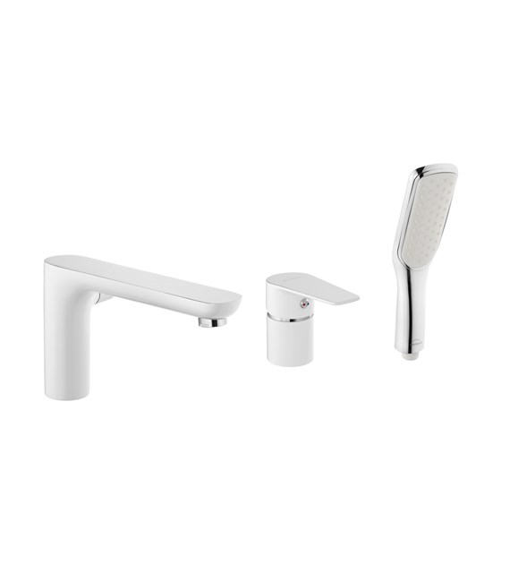 BATERIA WANNOWA 3-OTWOROWA DOKOS BIALA / CHROM