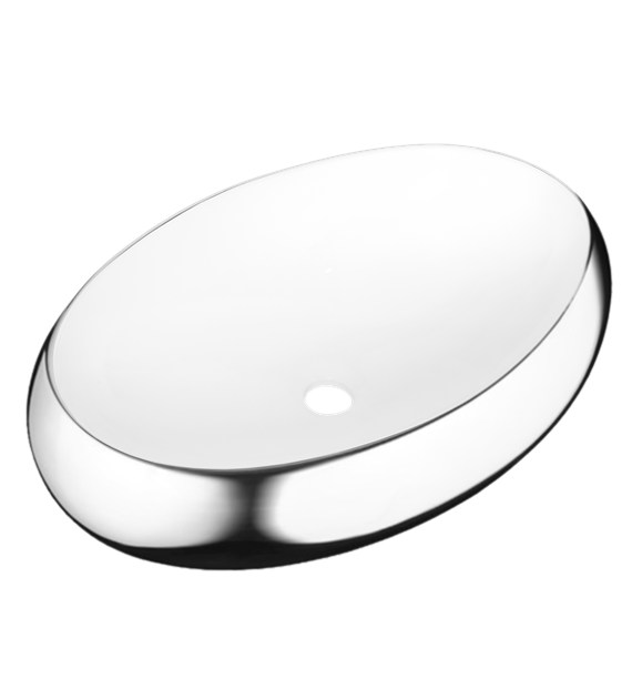 UMYW NABLAT FRESCO TREND 59 CM OWALNA BIALY CHROM