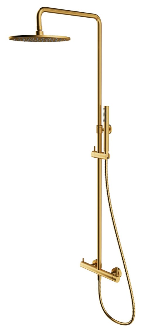 Y SYSTEM PRYSZNICOWY NATYNKOWY ZŁOTY SZCZOTKOWANY