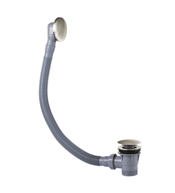 SYFON WANN. Z PRZELEWEM CLICK-CLACK 72MM STAL