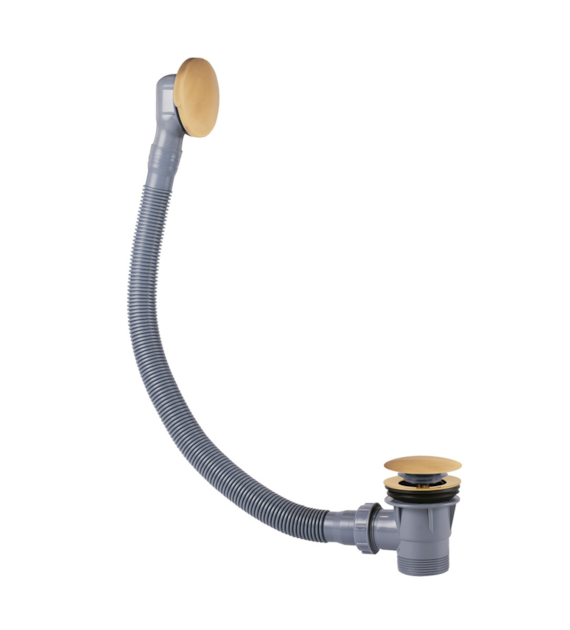 SYFON WANN. Z PRZELEWEM CLICK-CLACK 72MM ZŁOTO M