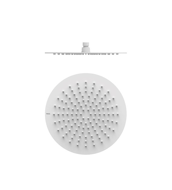 DESZCZOWNICA NATR. 30CM OKRĄGŁA BIAŁY MAT