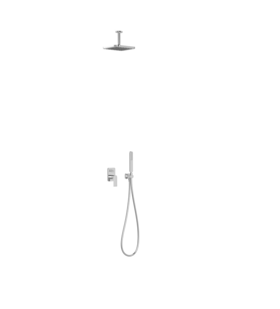 LOFT-TRES ZESTAW NATRYSKOWY Z BATERIA PODT.CHROM