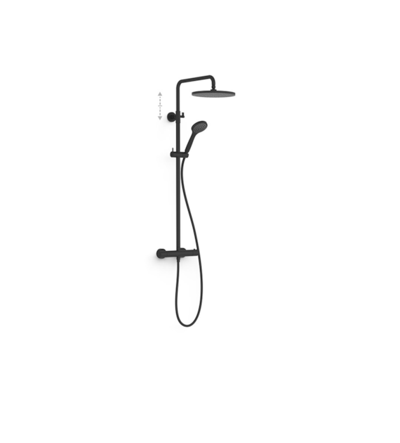 BASE SHOWERS BATERIA TERM. Z DESZCZ. CZARNY MAT