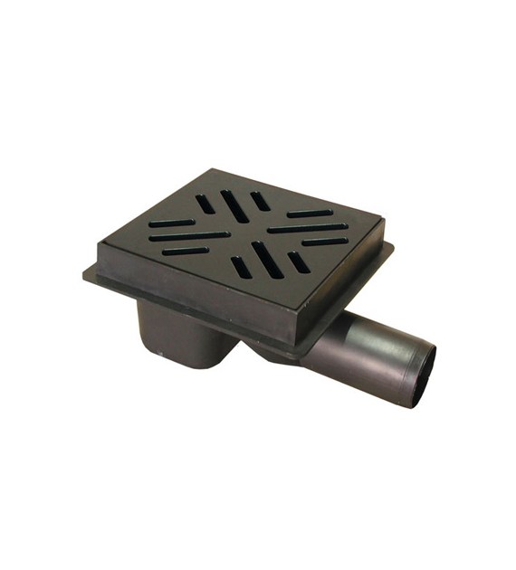 WINKIEL KRATKA BOCZNA DN50 15X15 CZARNA / C208C