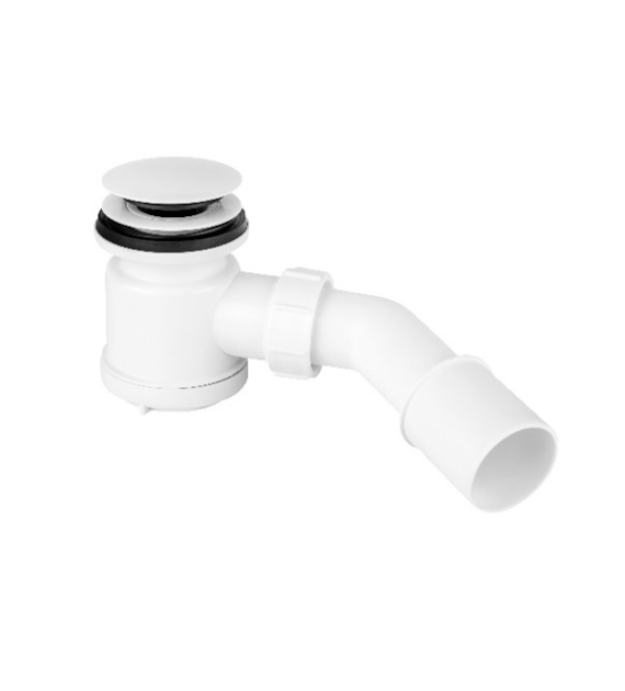 SYFON BRODZIK KLIK-KLAK 50MM BIALY MOSIADZ