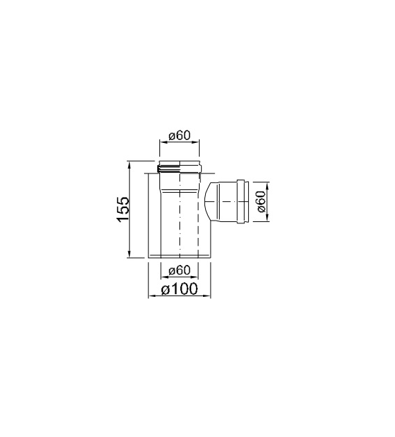 ADAPTER ROZDZIELACZ II TURBO 60/100 DE DIETRICH