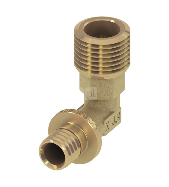 TECEFLEX NYPEL PRZEJ. KĄT. 90ST 25 X3/4 GZ BRĄZ