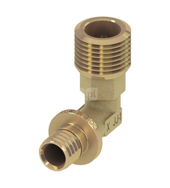 TECEFLEX NYPEL PRZEJ. KĄT. 90ST 25 X1 GZ BRĄZ