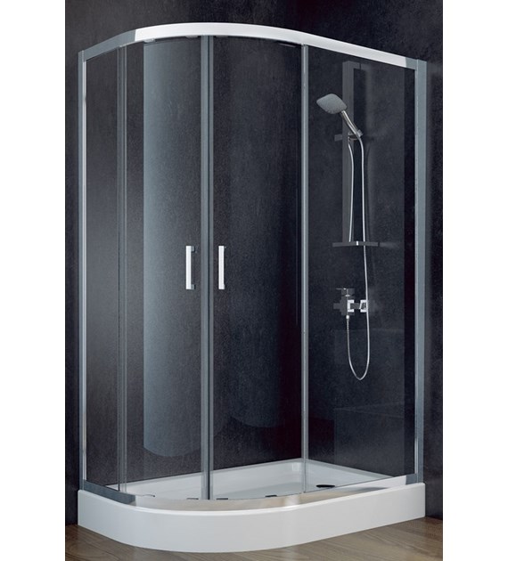 KABINA ASYMETRYCZNA MODERN 100X80X185 CZYST