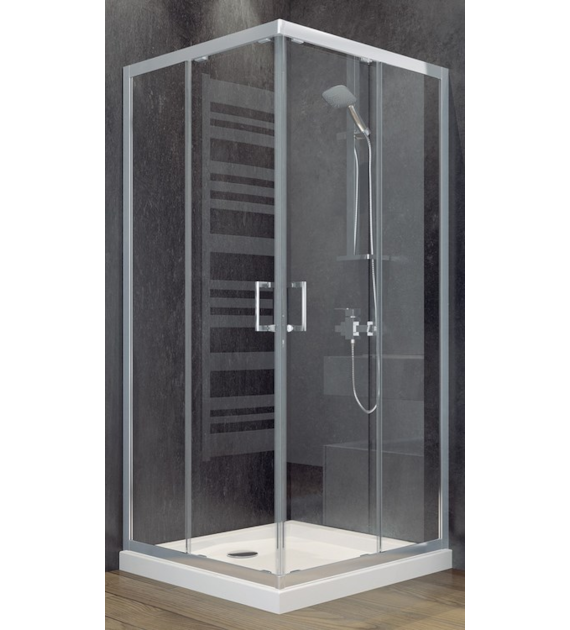 KABINA KWADRAT. MODERN 90X90X185 CZYST