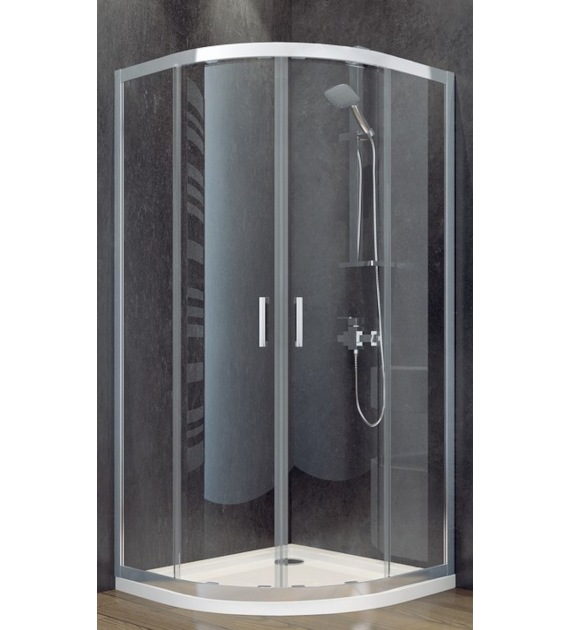 KABINA POLOKRAGLA MODERN 80X80X185 CZYST