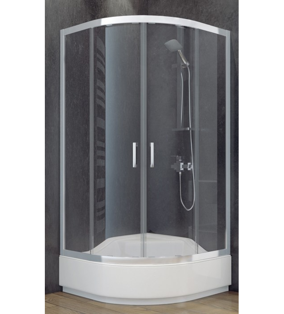 KABINA POLOKRAGLA MODERN 90X90X165 GRAFI