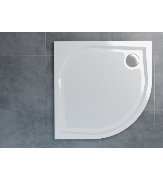 MARBLEMATE BRODZIK POLOKRAGLY 90X90 BIALY SYFON