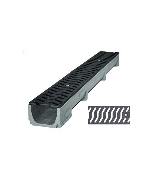 STORA-DRAIN KANAŁ 1M/H100 Z RUSZ. S ZELIWO B125