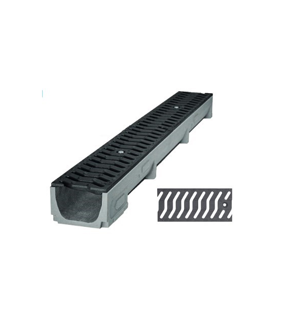 STORA-DRAIN KANAŁ 1M/H100 Z RUSZ. S ZELIWO B125