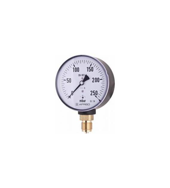 MANOMETR PUSZKOWY KP100 D201 /0-250MBAR/ G1/2