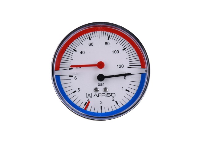 TERMOMANOMETR TM.80 6 BAR 20-120' 1/2' AX / 63342