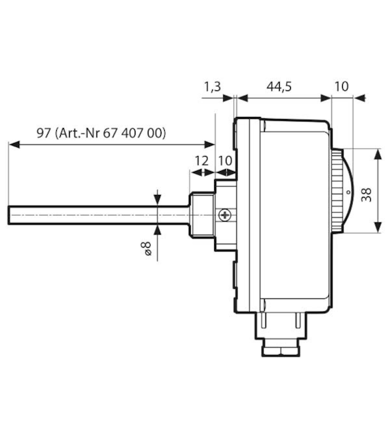 TERMOSTAT NASTAWNY TC 20-90'C NASTAWA ZEWN.L-100