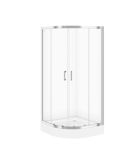 SET B162 KABINA BASIC PÓŁOKRĄGŁA 90X185 SZK TRANS