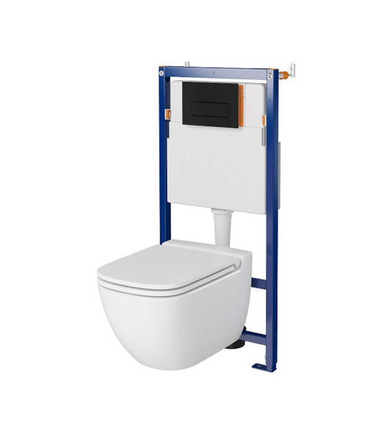 SET B633 MISKA WC CASPIA + STELAZ PT+PRZYCISK