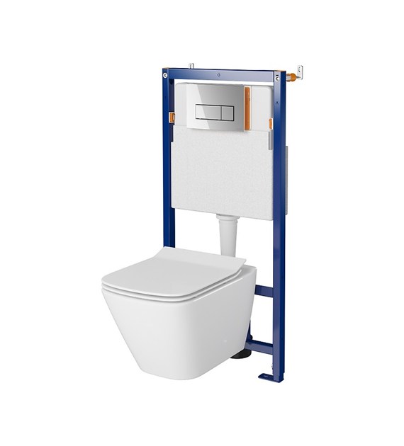 ZESTAW STELAŻ + MISKA CITY SQUARE+DESKA+OPTI B1 CH