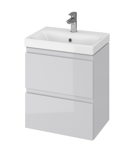 SET 982 MODUO SLIM 50 SZARY DSM (SZAFKA+UMYWALKA)