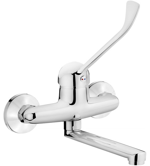 BATERIA UMYWALKOWA ŚCIENNA Z DŹWIGNIĄ CLINIC CHROM