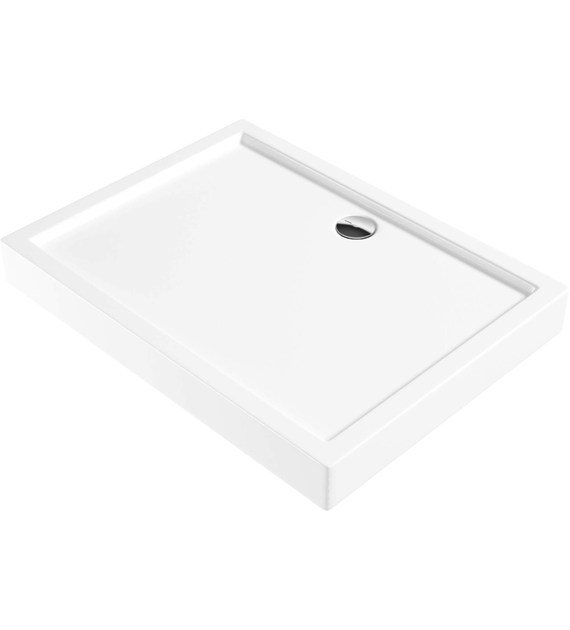 BRODZIK AKRYLOWY PROSTOKĄTNY 100X80 CM BIAŁY