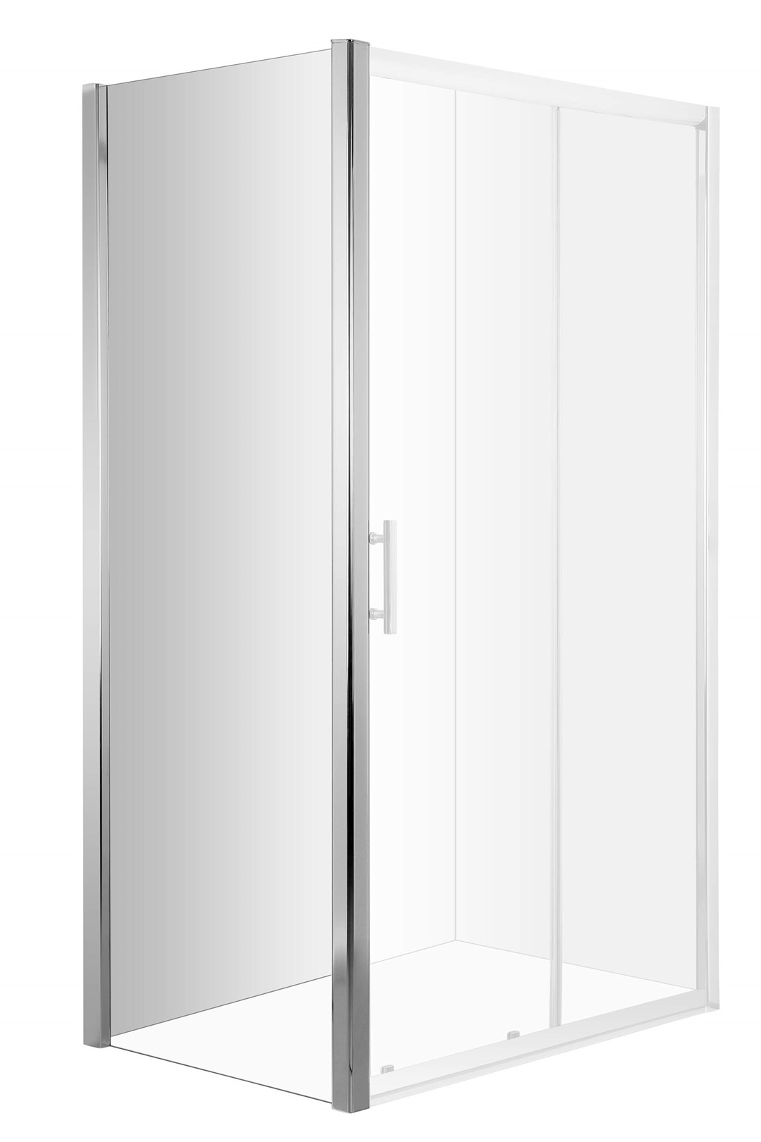 ŚCIANKA PRYSZNICOWA BOCZNA 90 CM CHROM