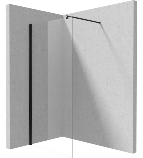ŚCIANKA NATR WALK-IN KERRIA PLUS 100 CM NERO