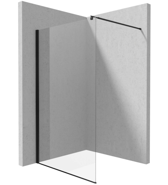 ŚCIANKA NATR WALK-IN KERRIA PLUS 120 CM NERO