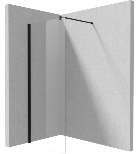 ŚCIANKA NATR WALK-IN KERRIA PLUS 90 CM NERO