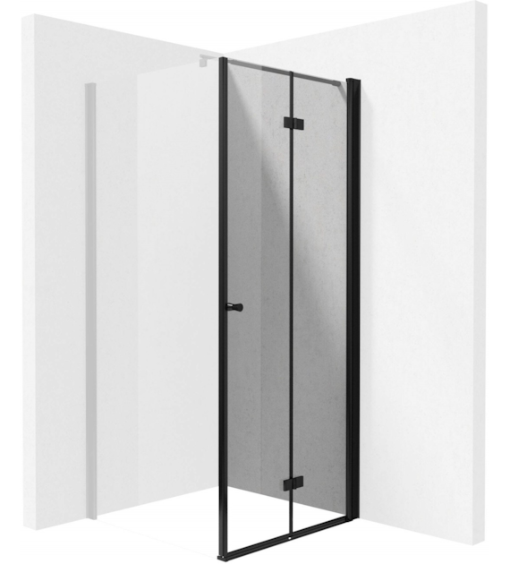 DRZWI NATR SYSTEMU KERRIA PLUS 80 CM SKŁADANE NERO