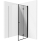 DRZWI NATR SYSTEMU KERRIA PLUS 80 CM SKŁADANE NERO