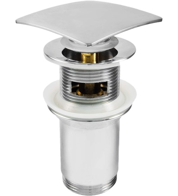 KOREK DO UMYW LUB BIDET Z TULEJĄ UNIW CHROM