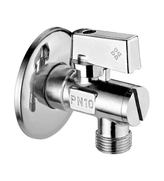 ZAWÓR KĄTOWY KULOWY 1/2  - 3/8  CHROM