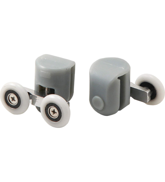 ROLKI GÓRNE PODWÓJNE DO SZYB 6 MM FI 25 MM BIAŁY
