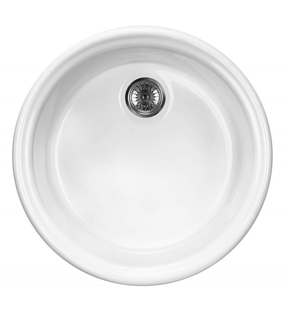 ZLEWOZMYWAK CERAMICZNY 1-KOMOROWY BIAŁY