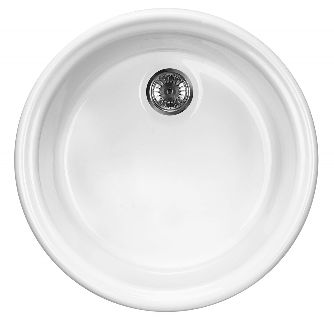 ZLEWOZMYWAK CERAMICZNY 1-KOMOROWY BIAŁY