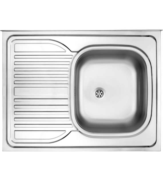 ZLEW STAL 1K OCIEKACZ LEWA STRONA NAKŁADANY DEKOR