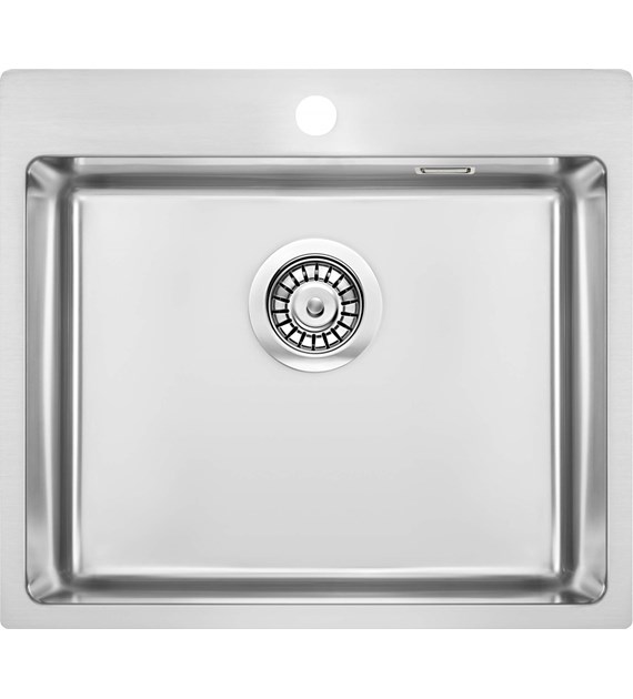 ZLEWOZMYWAK STALOWY 1-KOMOROWY STAL SZCZOTKOWANA