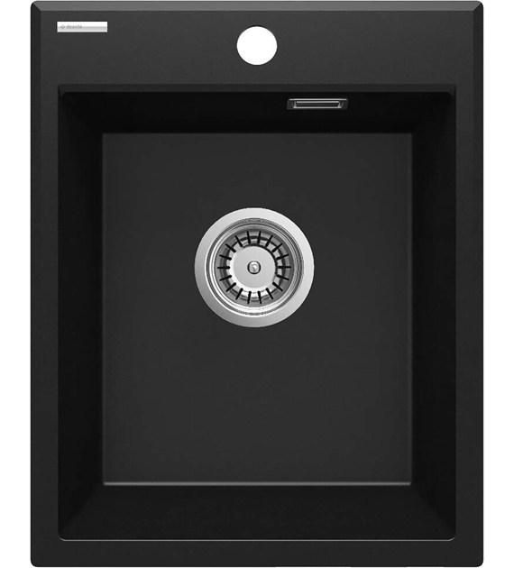 ZLEWOZMYWAK GRANITOWY 1-KOMOROWY NERO