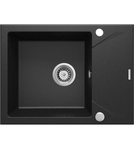 ZLEWOZMYWAK GRANIT 1K Z OCIEKACZEM GRAFIT METALIK