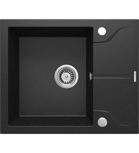 ZLEWOZMYWAK GRANIT 1K Z OCIEKACZEM GRAFIT METALIK