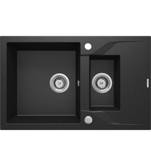 ZLEWOZMYWAK GRANIT 1K Z OCIEKACZEM GRAFIT METALIK