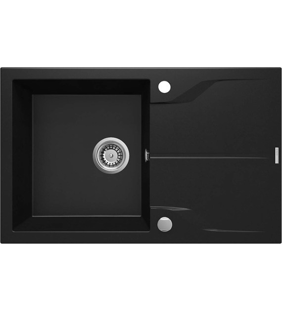 ZLEWOZMYWAK GRANITOWY 1-KOMOROWY Z OCIEKACZEM NERO